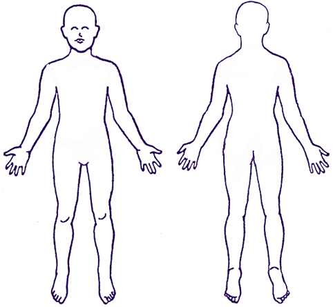 APPENDIX C: Body Diagrams - Rule of Nines :: Child Abuse Evaluation